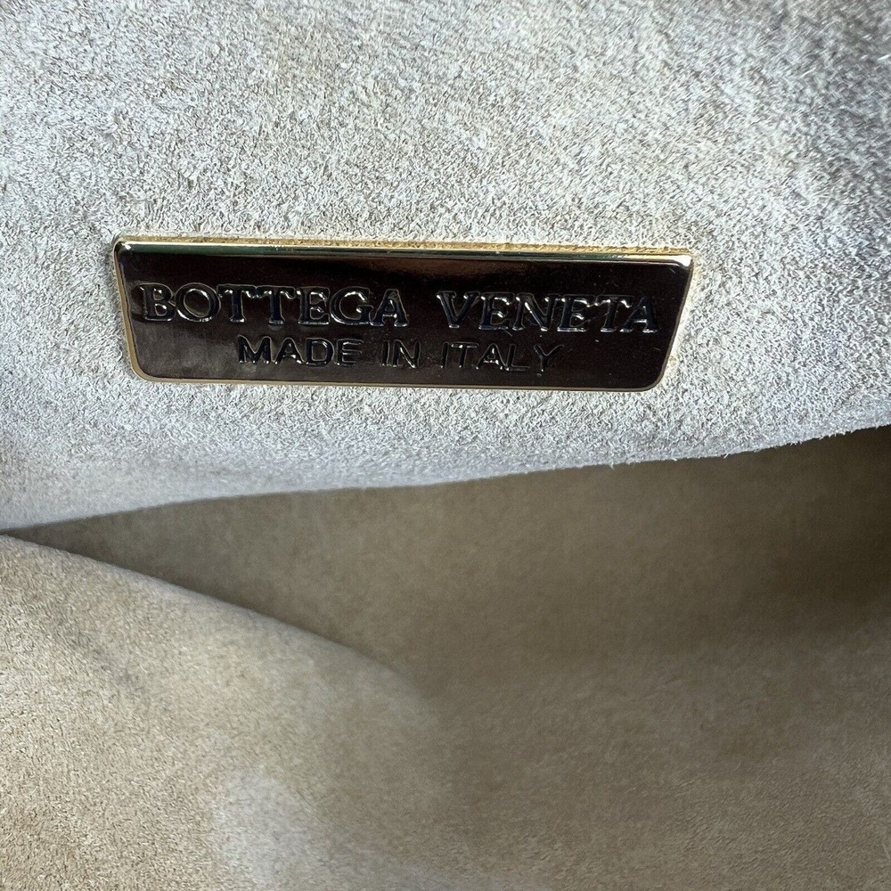 Bottega Veneta Cognac Brown Woven Leather Briefcase Top Handle Gold Buckle - Picture 14 of 16